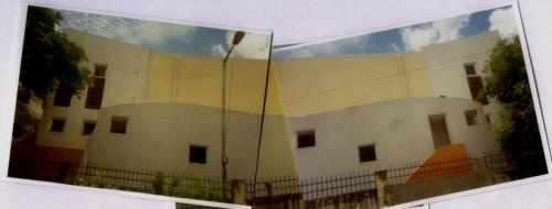 rear view - rear wall of stage